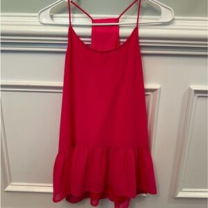 Oxford Sunday- Hot Pink Razorback tank S